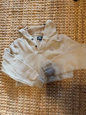 O'Neill Kids Tan Hooded Waffle Knit Pullover